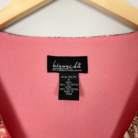 Vtg Y2K Surplice Babydoll Floral Midi Dress Whimsical Fairy Size 4 Women's - Picture 5 of 5